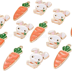 50Pcs 2 Styles Alloy Enamel Pendants&nbsp;ENAM-LS0001-26LG