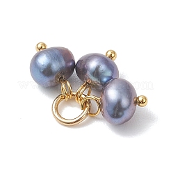 Natural Cultured Freshwater Pearl 3 Potato Charms&nbsp;PALLOY-JF04878