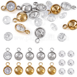 10Pcs 304 Stainless Steel Pendant Cabochon Settings&nbsp;STAS-TA0005-84