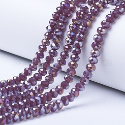 Electroplate Glass Beads Strands&nbsp;EGLA-A034-J6mm-B