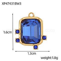 304 Stainless Steel Rhinestone Pendants&nbsp;STAS-OY003-90G