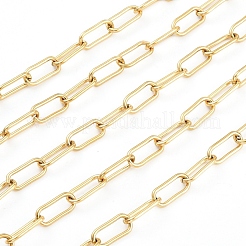 PVD Vacuum Plating 304 Stainless Steel Paperclip Chains&nbsp;CHS-D027-02G