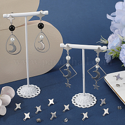60Pcs Star Shape 201 Stainless Steel Stud Earrings Findings&nbsp;STAS-SC0007-96