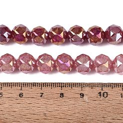 Anti-Tarnish Electroplate Glass Beads Strands&nbsp;GLAA-N064-10mm-14