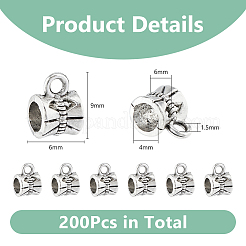 200Pcs Tibetan Style Alloy Tube Bails&nbsp;FIND-DC0005-76