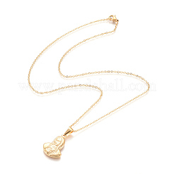304 Stainless Steel Pendant Necklaces&nbsp;NJEW-F275-45G