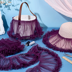 2 Yards Polyester Ruffled Trimming&nbsp;DIY-PH0038-24B