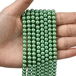 Eco-Friendly Dyed Glass Pearl Round Beads Strands&nbsp;HY-A002-6mm-RB008