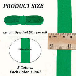 25 Yards 5 Colors Flat Sewing Foldind Elastic Cord&nbsp;OCOR-CY0003-13A