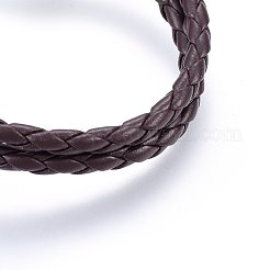 Braided Leather Cord Multi-strand Bracelets&nbsp;BJEW-F347-05A