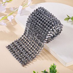 1 Yard 12-Row Resin Spike Stud Cone Flatback Punk Rock Trim Mesh Bead Craft&nbsp;FIND-TA0006-73A