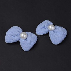5 Pair 5 Style Bowknot & Flower Polyester Alligator Hair Clips&nbsp;PHAR-C012-01D