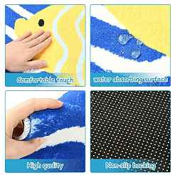 Flocking Fibre Tropical Fish Bath Mat&nbsp;AJEW-FZC0003-05B