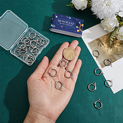 15 Pairs 304 Stainless Steel Hoop Earrings&nbsp;EJEW-SC0002-05