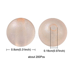 Rainbow Iridescent Plating Acrylic Beads&nbsp;MACR-YW0002-19B
