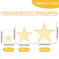 4Bags Acrylic Star Stickers&nbsp;DIY-GF0012-46A