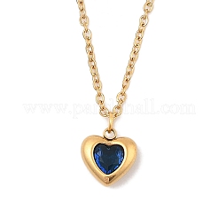 Heart 304 Stainless Steel Micro Pave Cubic Zirconia Pendant Necklaces & Bracelets & Stud Earrings Sets for Women&nbsp;SJEW-C004-13G-03