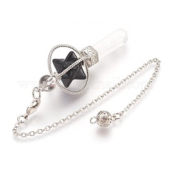 Natural Dyed & Heated Black Agate Dowsing Pendulums&nbsp;KK-F756-06F