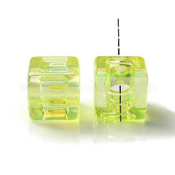 UV Plating Rainbow Iridescent Acrylic Beads&nbsp;OACR-K003-008E