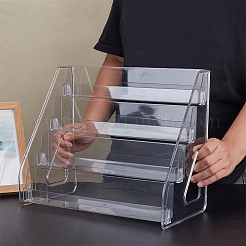 4-Tier Acrylic Display Riser Stands for Cosmetic Jewelry&nbsp;ODIS-WH0043-217B