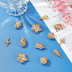 12Pcs 6 Style Brass Pendants&nbsp;KK-PH0002-61