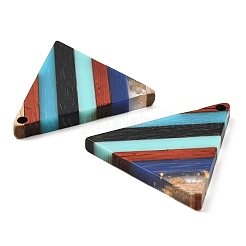 Transparent Resin & Walnut Wood Pendants&nbsp;RESI-E050-08