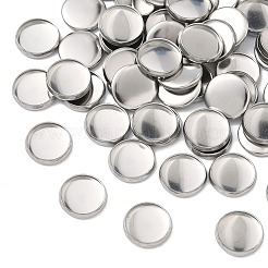 Non-Tarnish Flat Round 304 Stainless Steel Plain Edge Bezel Cups&nbsp;X-STAS-S028-28