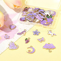 40Pcs 20 Styles Alloy Enamel Charms&nbsp;ENAM-FS0003-38A