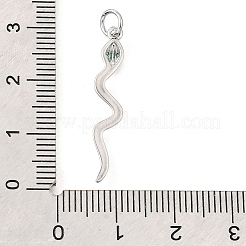 Brass Micro Pave Cubic Zirconia Pendants&nbsp;KK-V007-007P-02-1