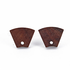 Walnut Wood Stud Earring Findings&nbsp;WOOD-S054-48