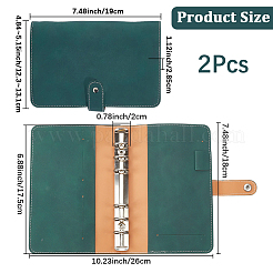 2Pcs Rectangle Imitation Leather Loose-leaf Notebook Book Covers&nbsp;AJEW-CL0006-28
