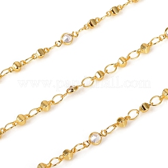 3.28 Feet Brass Handmade Beaded Chains&nbsp;X-CHC-I033-07G