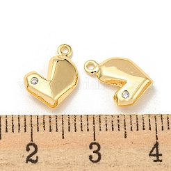 Brass Micro Pave Cubic Zirconia Charms&nbsp;KK-Q809-02G
