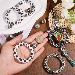 15Pcs 10 Styles Ring & Round Food Grade Silicone Focal Beads&nbsp;SIL-CA0004-53