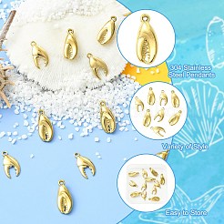 12Pcs 2 Styles 304 Stainless Steel Pendants&nbsp;STAS-CJ0003-54