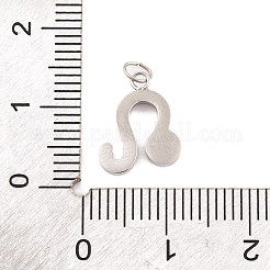 316 Stainless Steel Micro Pave Cubic Zirconia Pendants&nbsp;STAS-K284-01G-P