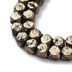 Electroplated Natural Lava Rock Beads Strands&nbsp;G-A256-C01-01E