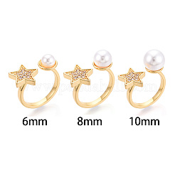 Star Brass Micro Pave Cubic Zirconia Cup Peg Ring Settings&nbsp;LS-KK-N274-06G