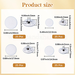 100Pcs 4 Styles 1-Hole Cloth Buttons&nbsp;BUTT-CY0001-09A