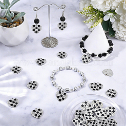 30Pcs Alloy Rhinestone Pendants&nbsp;ENAM-SC0008-21P