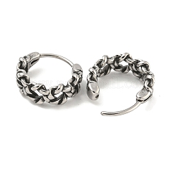 316 Surgical Stainless Steel Hoop Earrings for Women and Men&nbsp;EJEW-D096-15A-AS