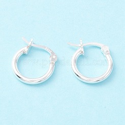925 Sterling Silver Hoop Earrings&nbsp;STER-P047-13A-S