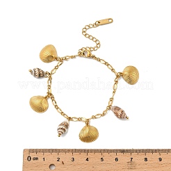 304 Stainless Steel Charm Bracelets for Women Ion Plating(IP)&nbsp;BJEW-A052-02G