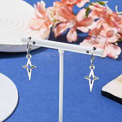 Tibetan Style Alloy Hollow Star Dangle Leverback Earrings&nbsp;EJEW-JE05580