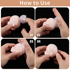 6Pcs 6 Styles Silicone Doll Head Wig Caps&nbsp;DOLL-GL0001-05