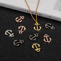 Anchor Brass Pendants&nbsp;ZIRC-F022-64