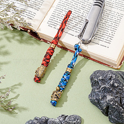 2Pcs Umbrella Cord Polyester & Spandex Rope Keychain Carabiner&nbsp;HJEW-HY00144