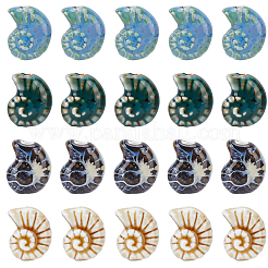 20Pcs 4 Colors Handmade Porcelain Beads&nbsp;PORC-PA0001-43
