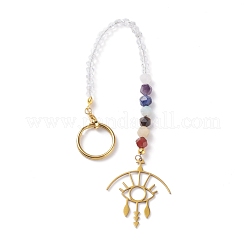 Stainless Steel Chakra Theme Yoga Lotus/Eye Pendant Decorate&nbsp;PALLOY-JF01199