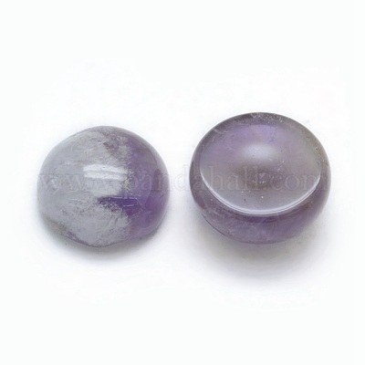 Natural Amethyst Cabochons&nbsp;G-P393-R14-10mm-1